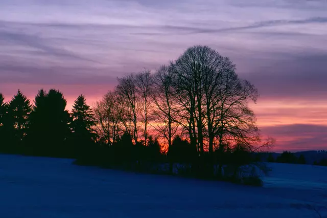 Sonnenuntergang Winterlandschaft